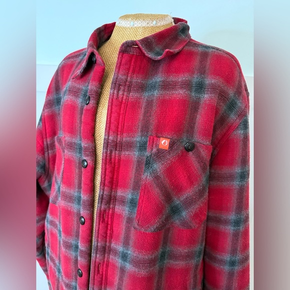 The American Outdoorsman Flannel Sherpa Lined Jacket Red Men’s XL chore coat - Picture 3 of 13